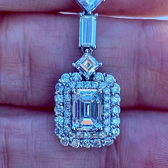 Odelia 5.57ct diamond lariat necklace - Picture 3 of 14